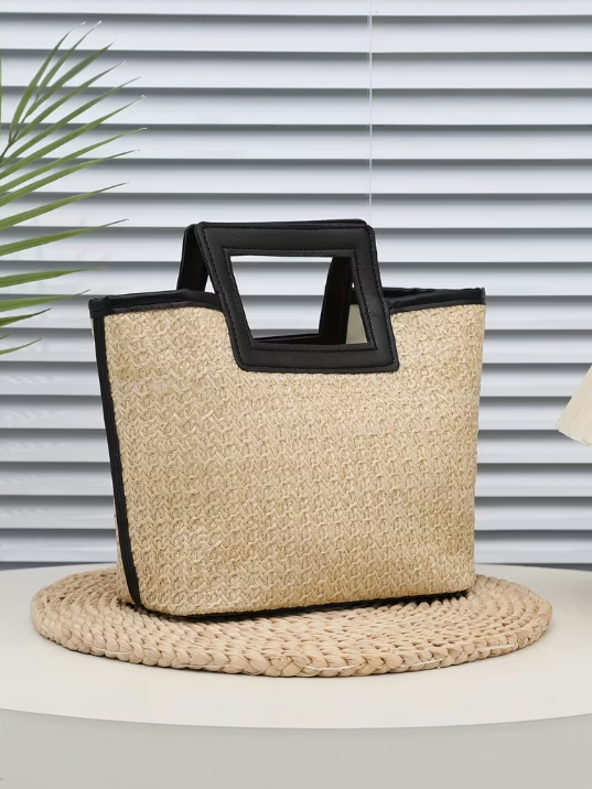 Woven Straw Resort Bag