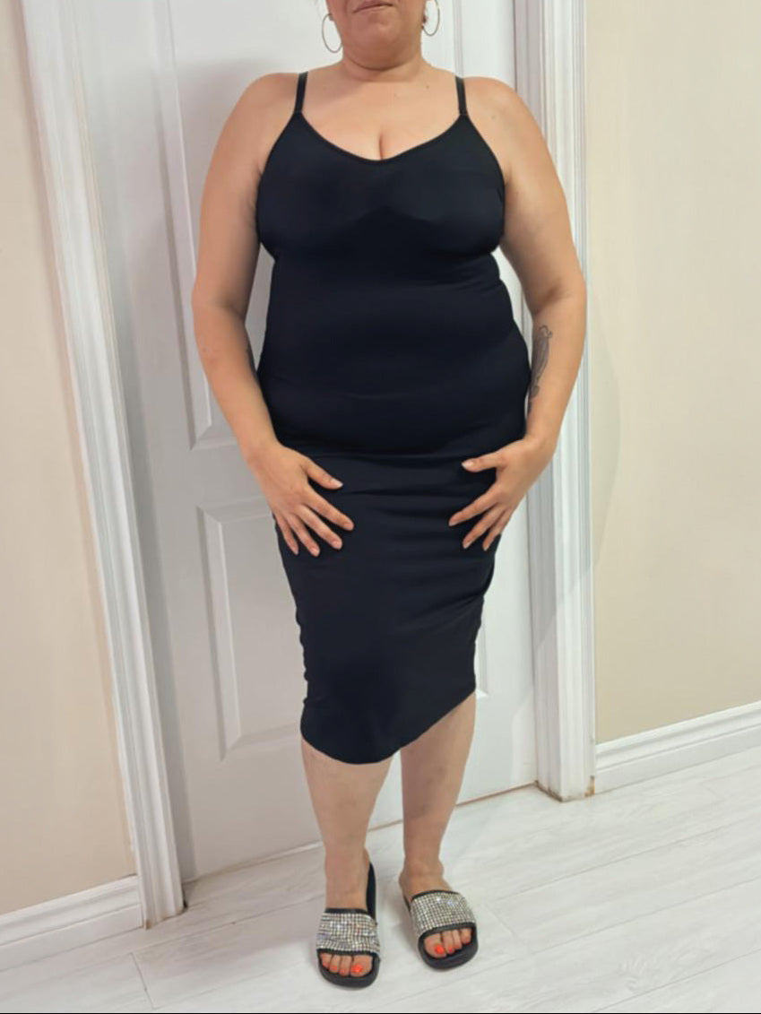 Ziba Plus Size Shapewear Dress, plus size dress, detail view