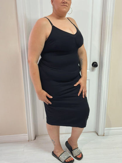 Ziba Plus Size Shapewear Dress, plus size dress, styled view