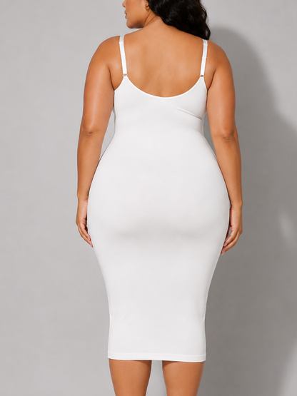 Ziba Plus Size Shapewear Dress in White