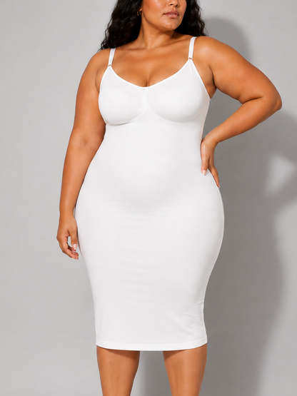 Ziba Plus Size Shapewear Dress in White