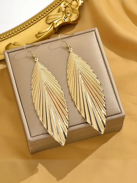 Leaf Shape Statement Earrings