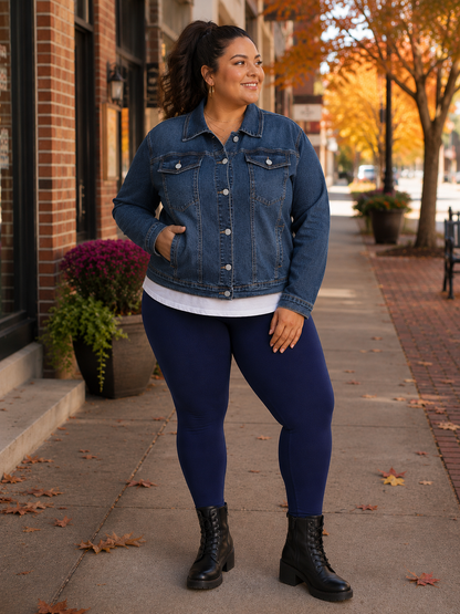 The Classic Plus Size Jean Jacket