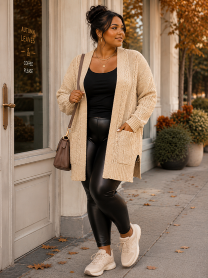 Rowan Plus Size Open Cardigan