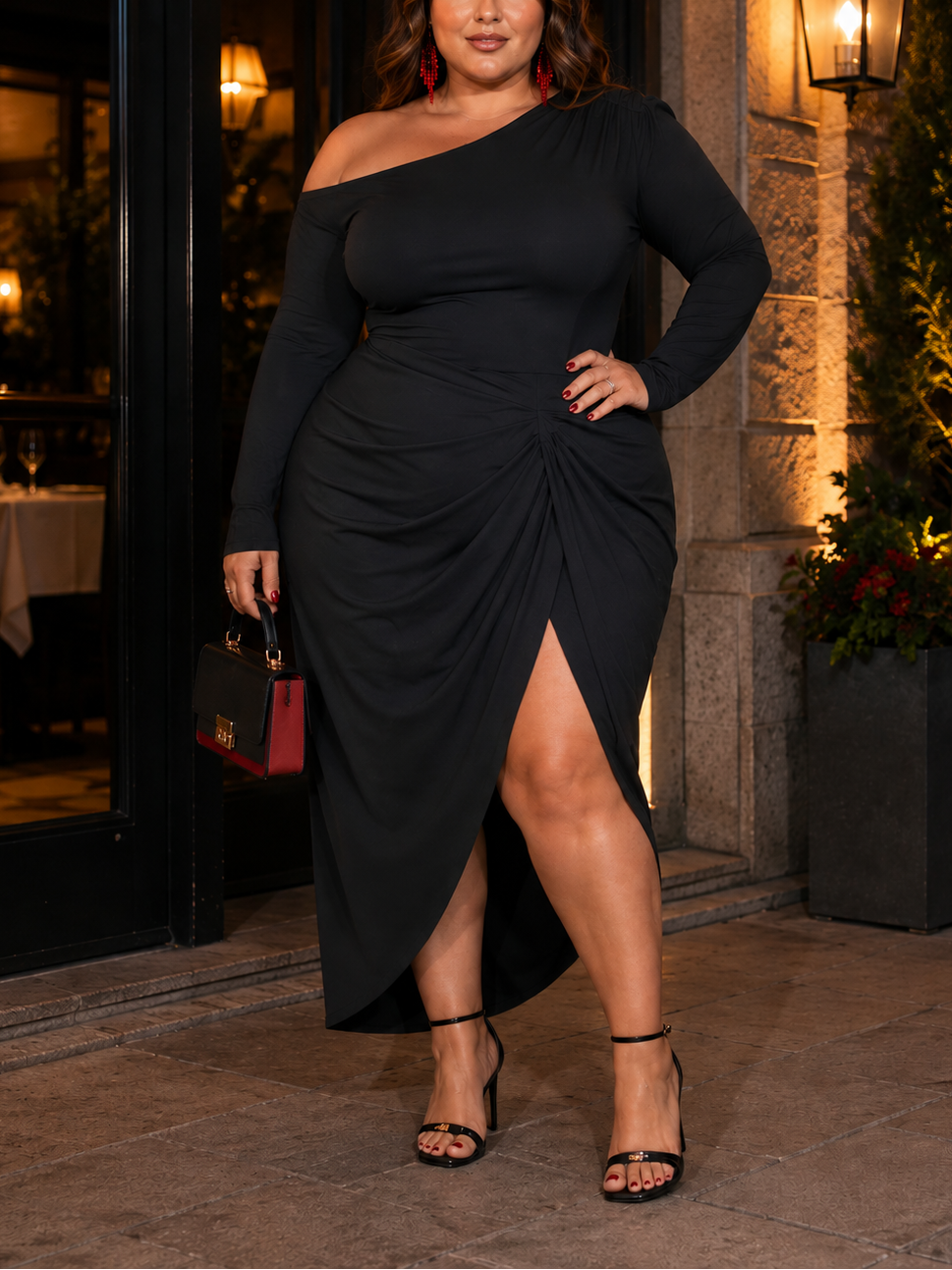 Julia One Shoulder Plus Size Dress