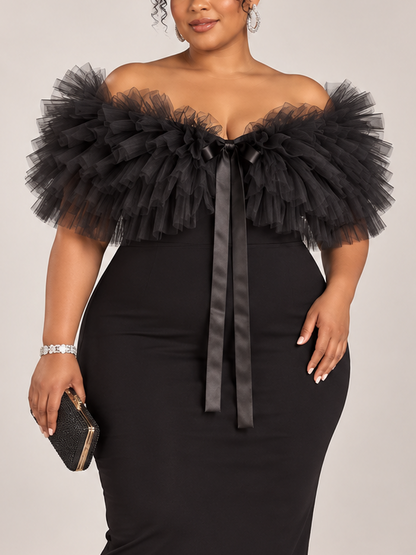 Organza Cropped  Shawl