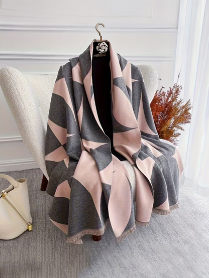 Abstract Two Tone Scarf, scarf, alternate view