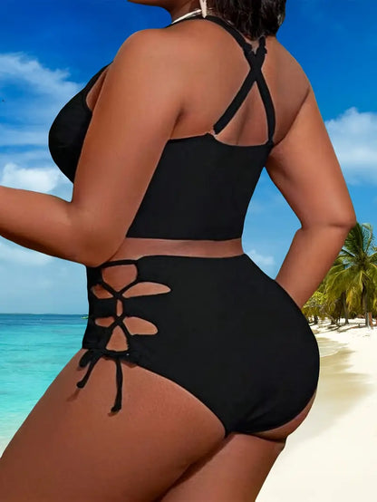 Alyssia Plus Size Two Piece Bikini Swim Set