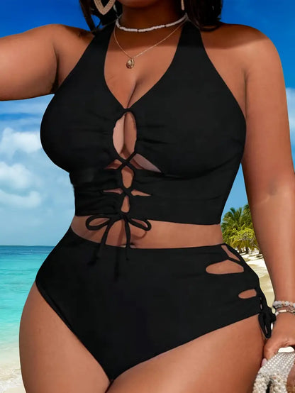 Alyssia Plus Size Two Piece Bikini Swim Set