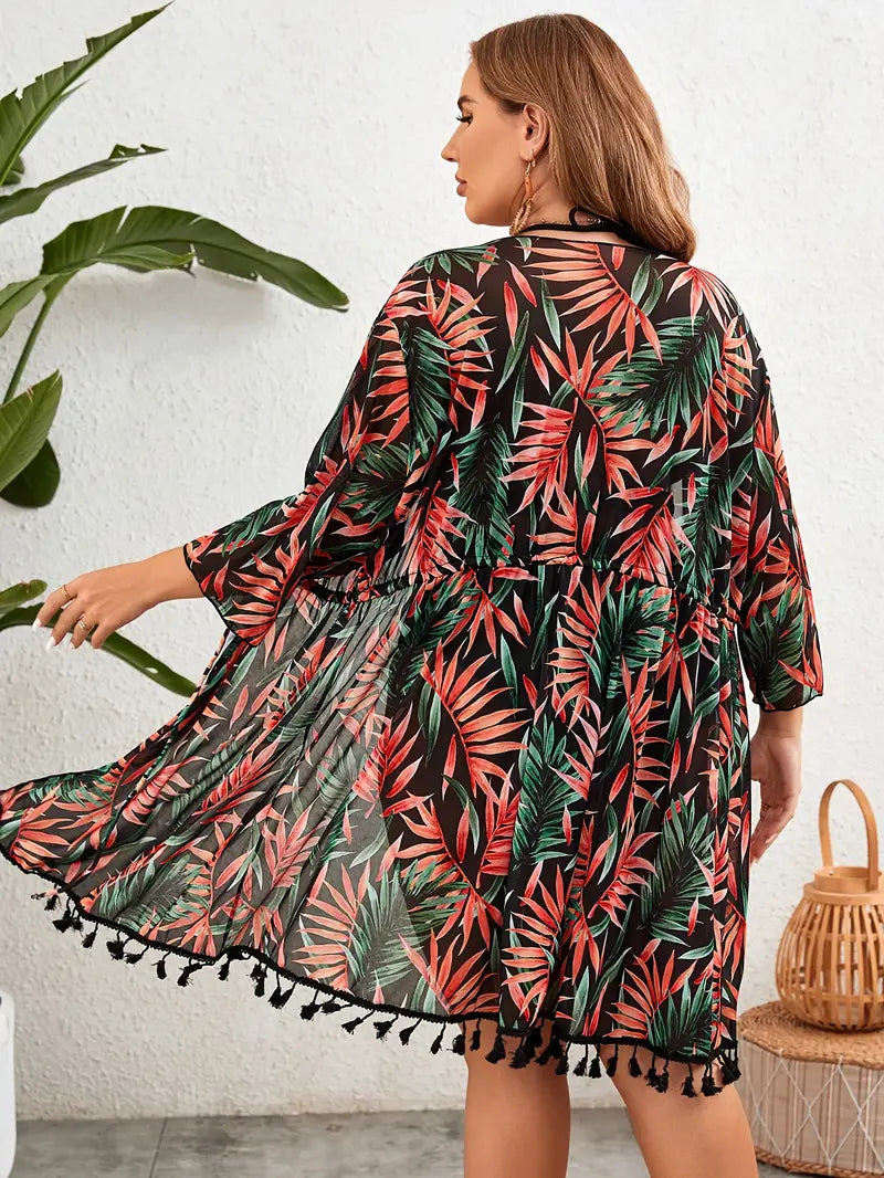 Annalise Plus Size Chiffon Kimono