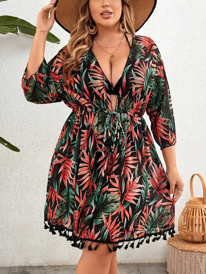 Annalise Plus Size Chiffon Kimono