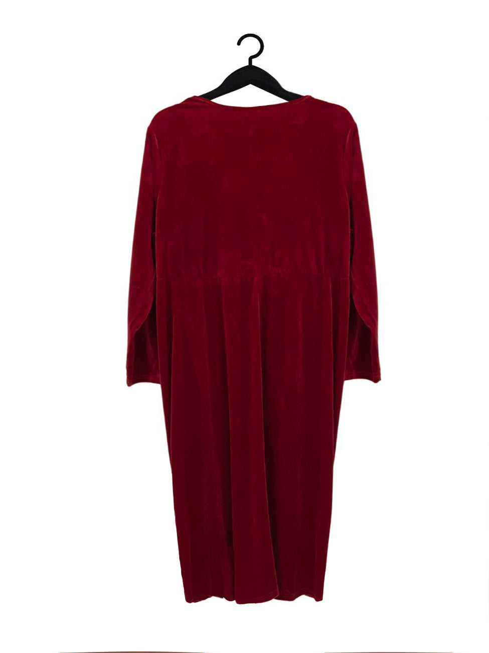 Aurora Plus Size Velvet Party Dress in Deep Red