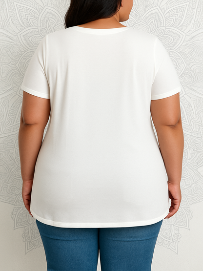 Neva Perfect Plus Size T-shirt in White
