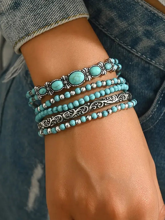 Vintage Western Style Bracelet Set