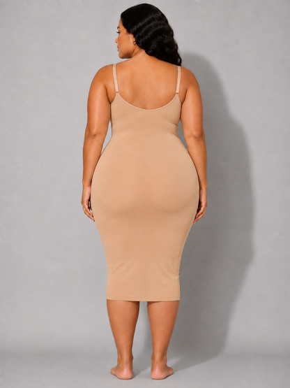 Ziba Plus Size Shapewear Dress in Nude