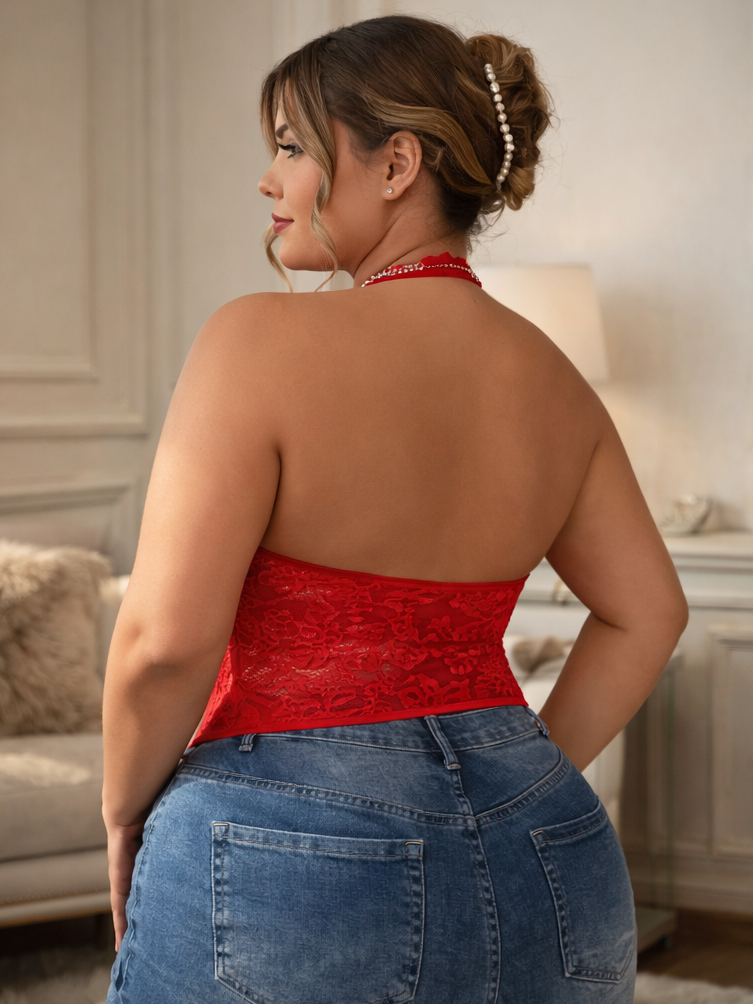 Halley Halter Plus Size Top