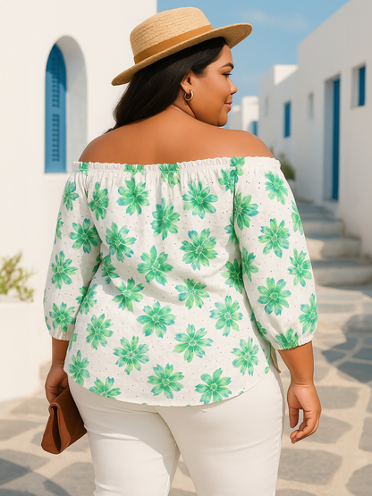 Caroline Plus Size Off Shoulder Top