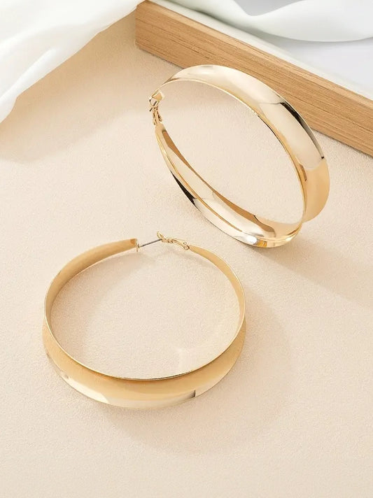 Large Round Hoop Earrings