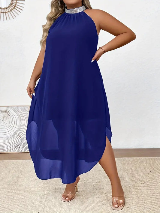 Linden Plus Size Chiffon Cocktail Dress