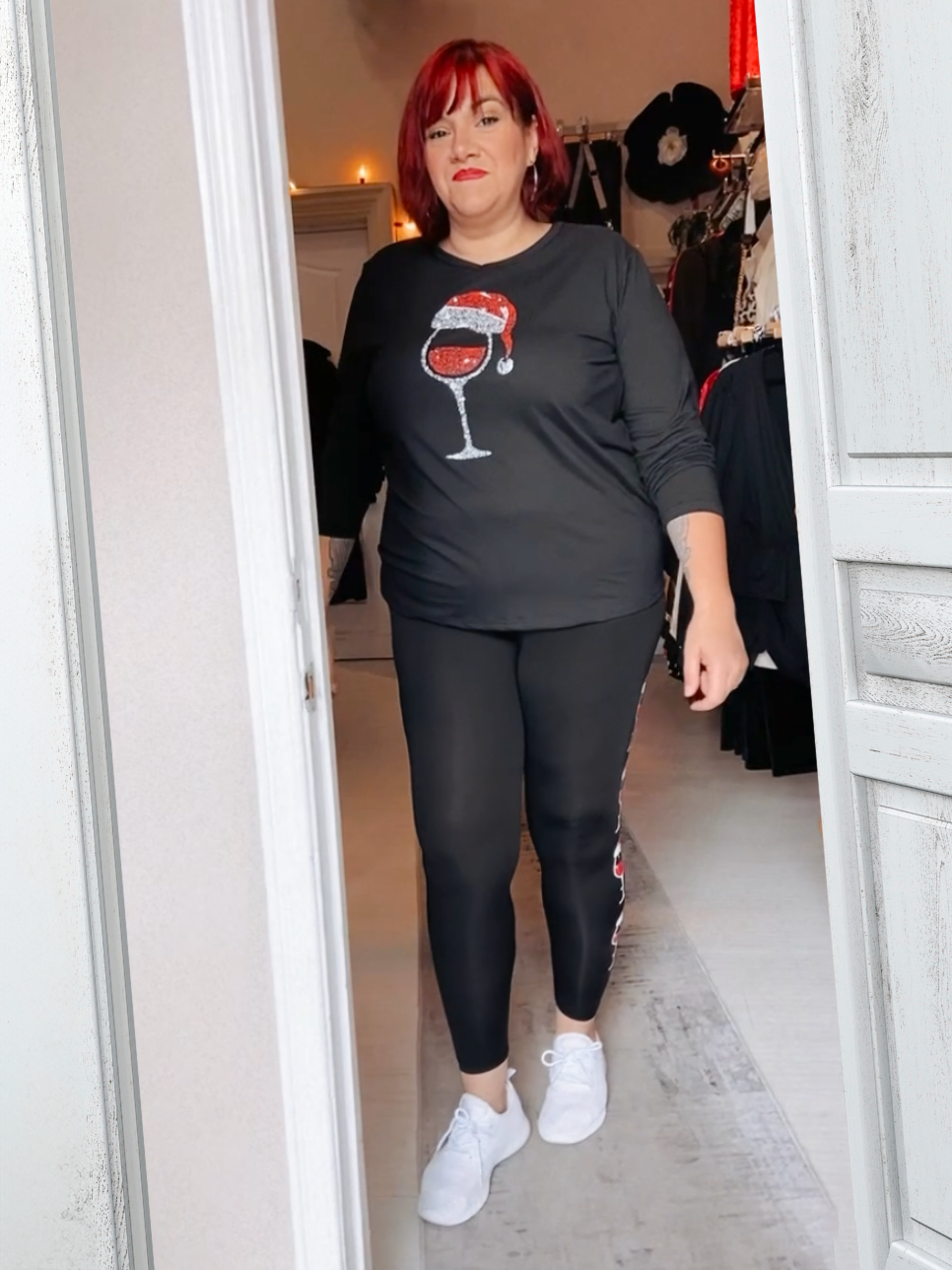 Cheers to the Holidays Plus Size Long Sleeve Top