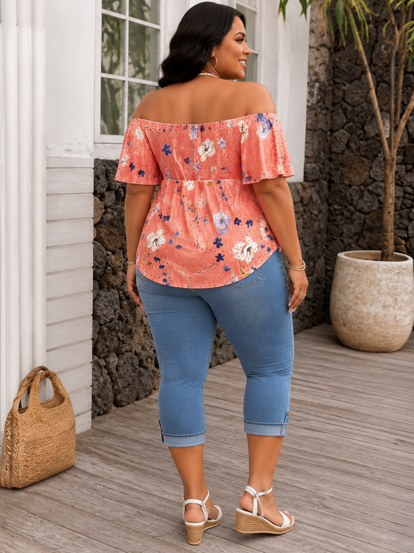 Clara Off-Shoulder Plus Size Top