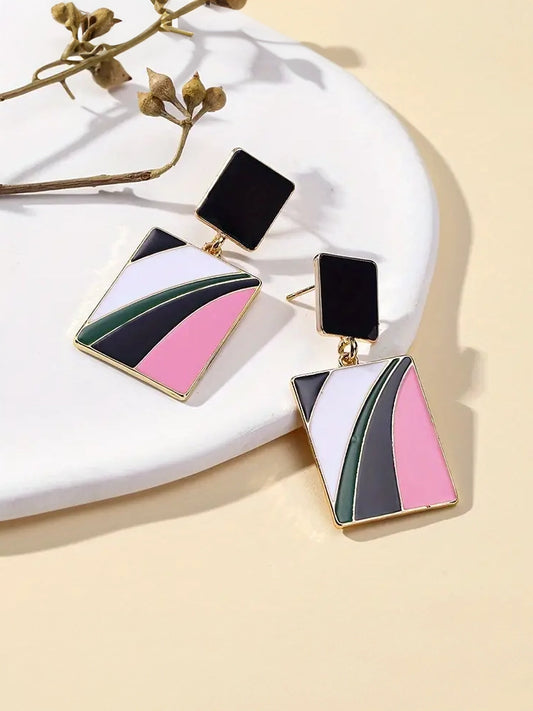 Colour Block Earrings