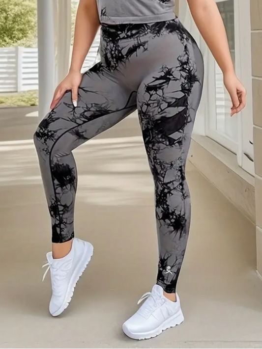 Cosmos Plus Size Butt Lift Leggings by Run Free by Vee