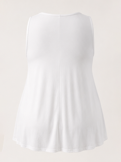 Gloria Swing Plus Size Tank Top in White