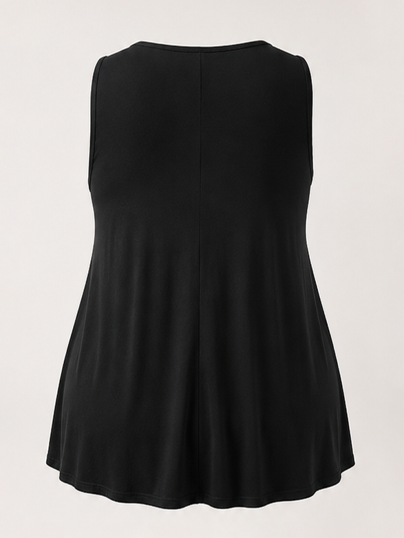 Gloria Swing Plus Size Tank Top in Black