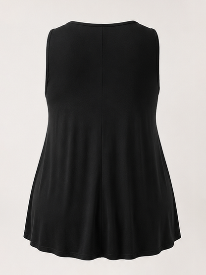 Gloria Swing Plus Size Tank Top in Black