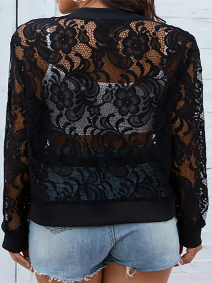 Charmaine Plus Size Stretch Lace Jacket