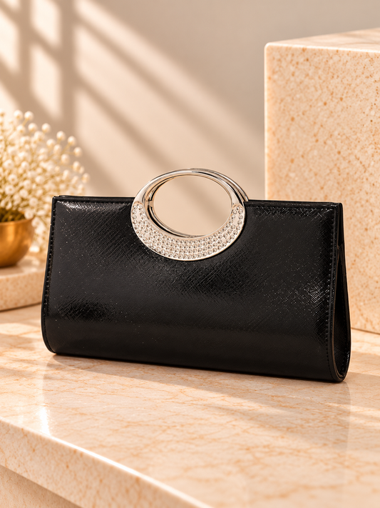 Crystal Handle Envelope Clutch