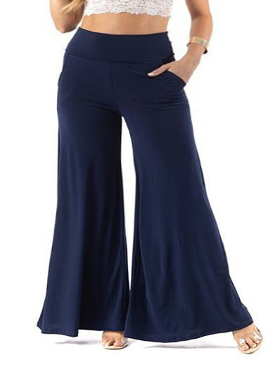 Zara Plus Size Wide Leg Pant in Navy