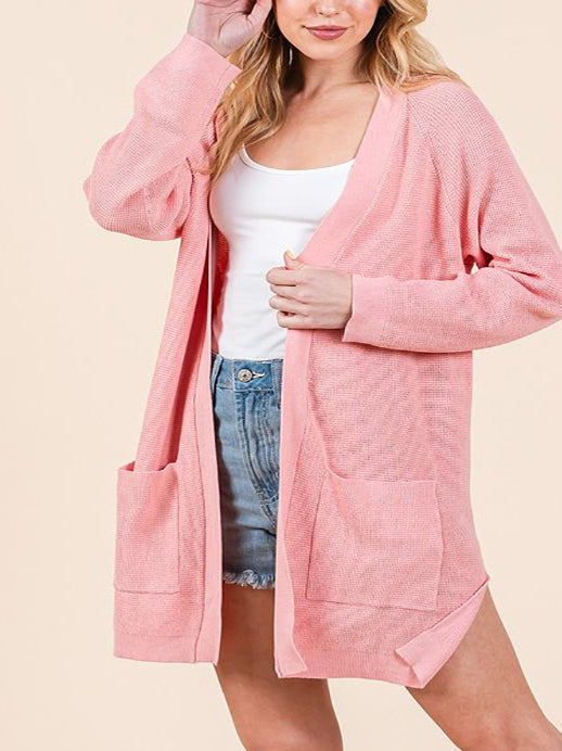 Blair Plus Size Knit Cardi in Blush