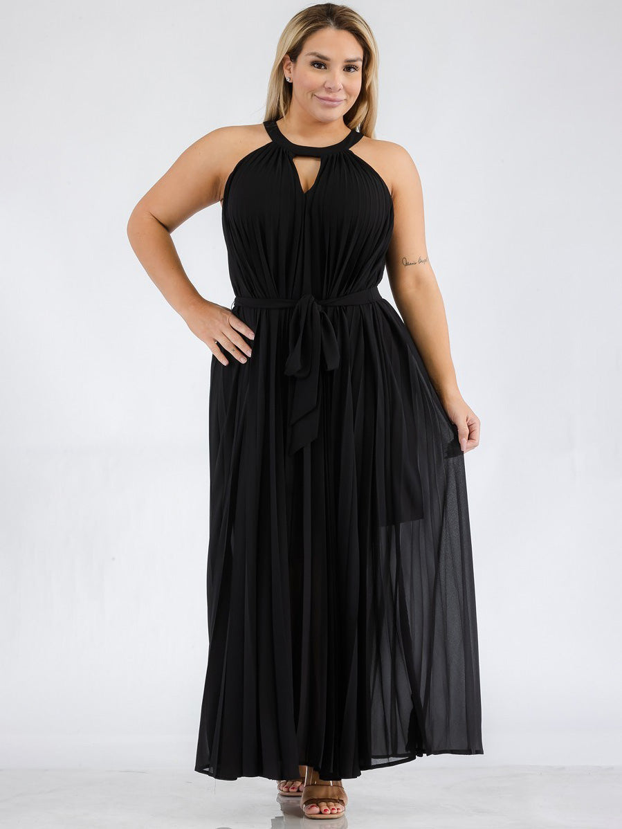 Jasmine Plus Size Pleated Maxi Dress – CURVE THEORY