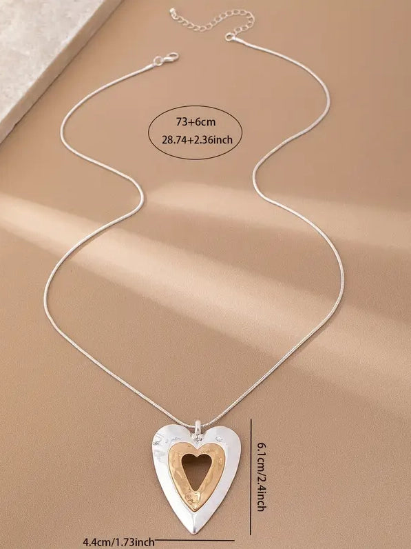 Vintage Double Heart Necklace