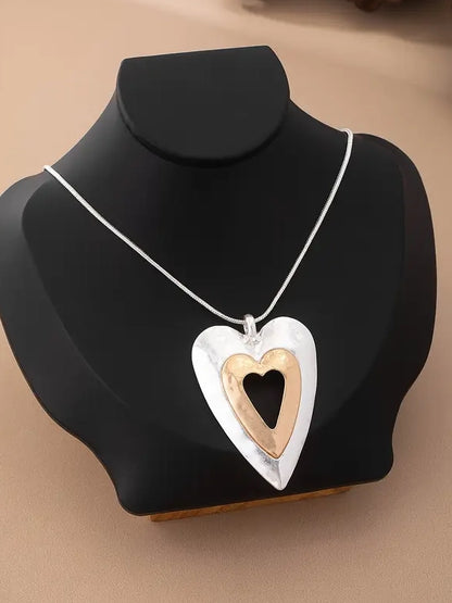 Vintage Double Heart Necklace