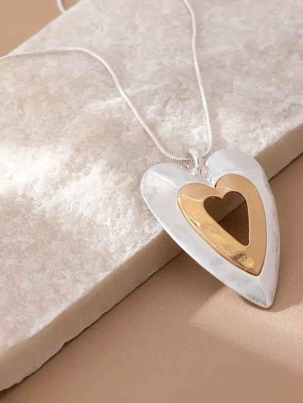 Vintage Double Heart Necklace