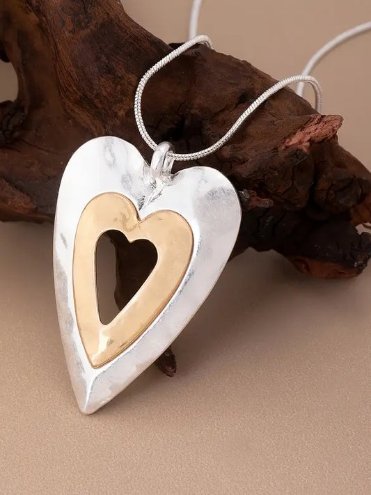 Vintage Double Heart Necklace