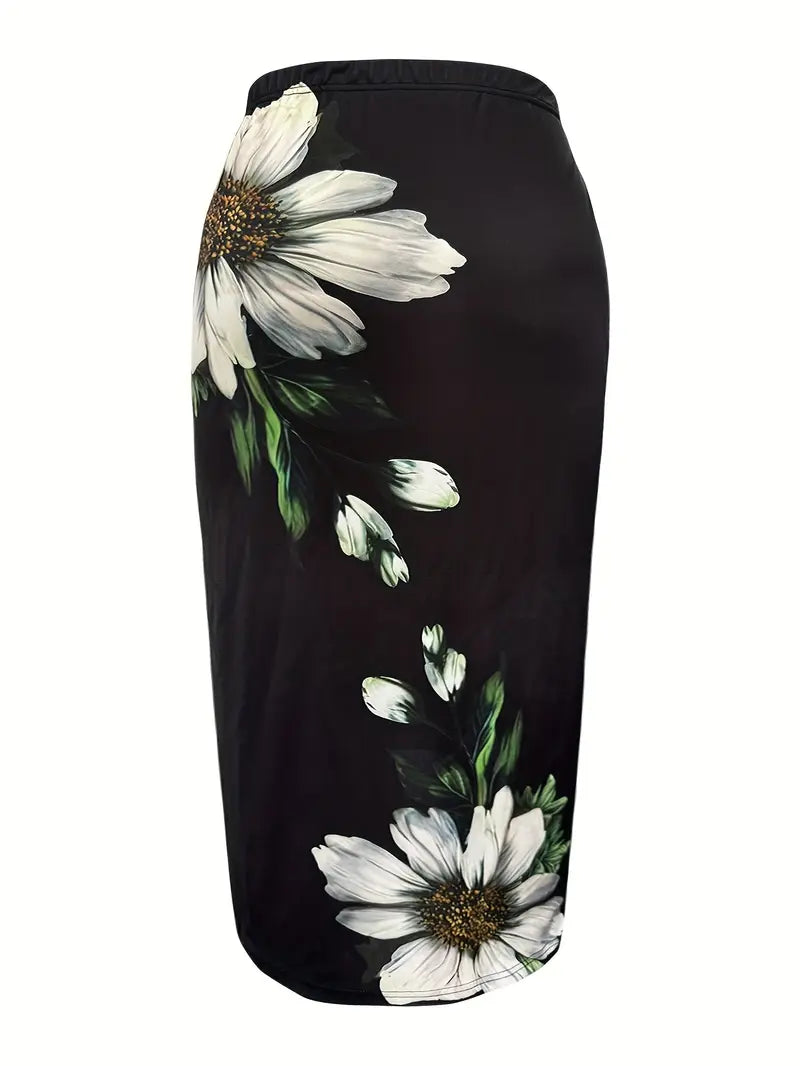 Fiorella Pencil Long Plus Size Skirt