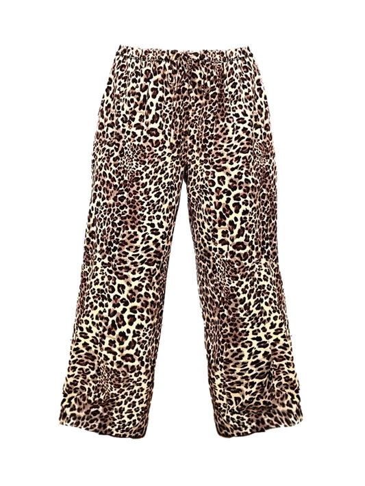 Bex Plus Size Wide Leg Casual Pant in Leopard Print