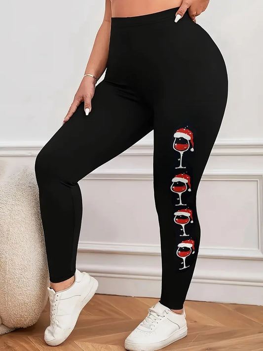 Cheers to the Holidays Plus Size Leggings