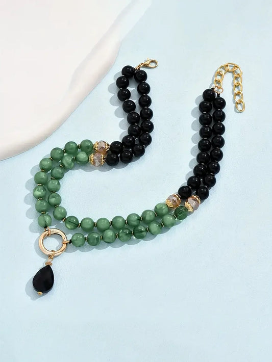 Double Layered Beaded Necklace