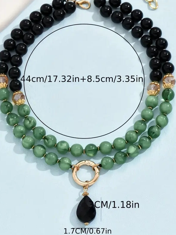 Double Layered Beaded Necklace
