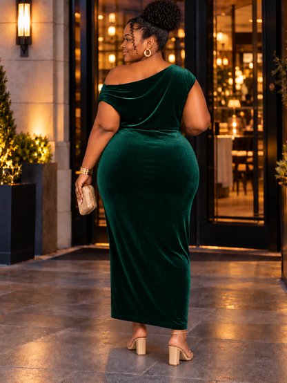 Esmeralda Velvet Plus Size Dress