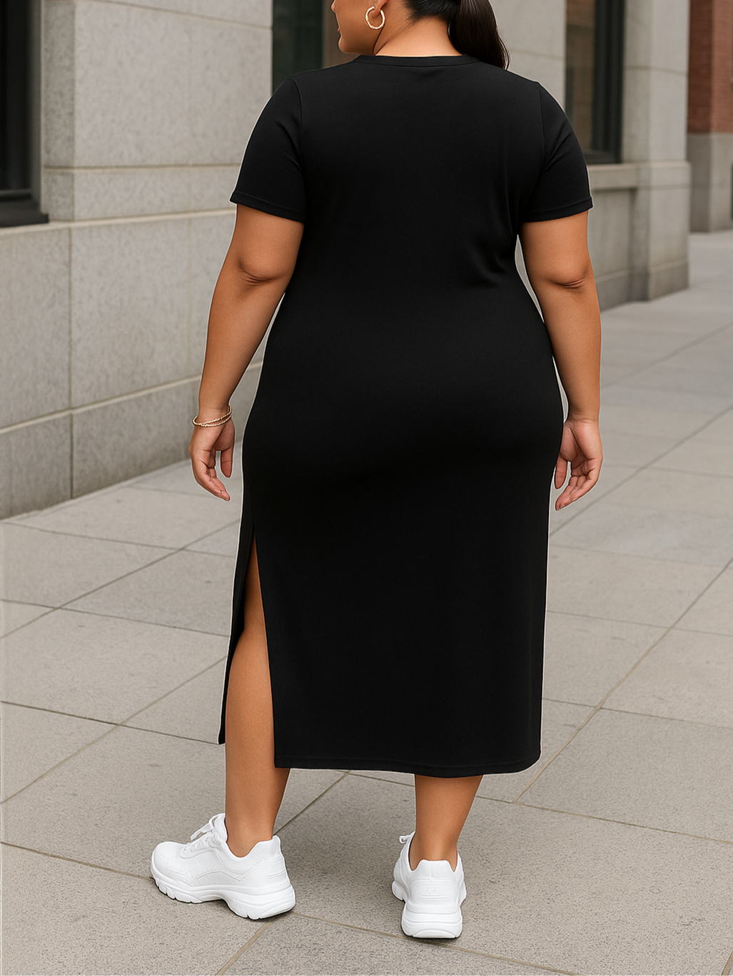 Esme Graphic Print Plus Size T-shirt Dress