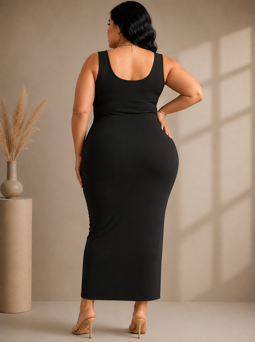 Essence Basic Bodycon Plus Size Dress