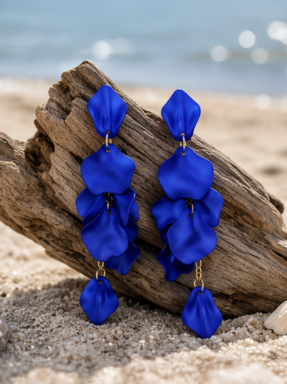 Lux Petal Drop Earrings