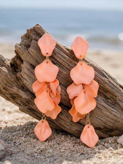Lux Petal Drop Earrings