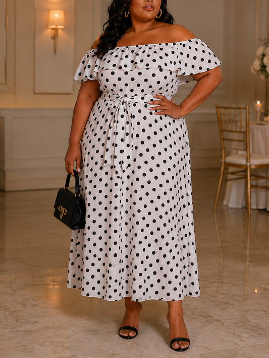 Polka Dot Bliss Plus Size Dress